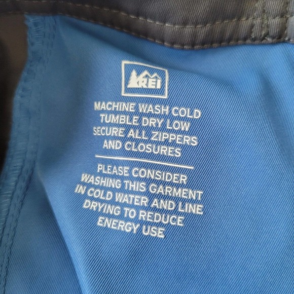 REI Board Shorts Men’s Size 32 Blue Gray Outdoor Zip Pocket Swim Trunks Beach - Picture 6 of 7